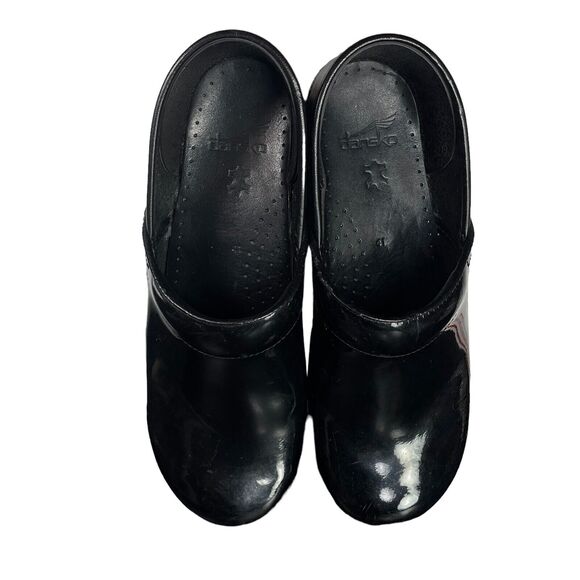 DANSKO Black Petrol Patent Leather Professional Clogs Womens Shoes SIZE 41 Nurse - Picture 4 of 11